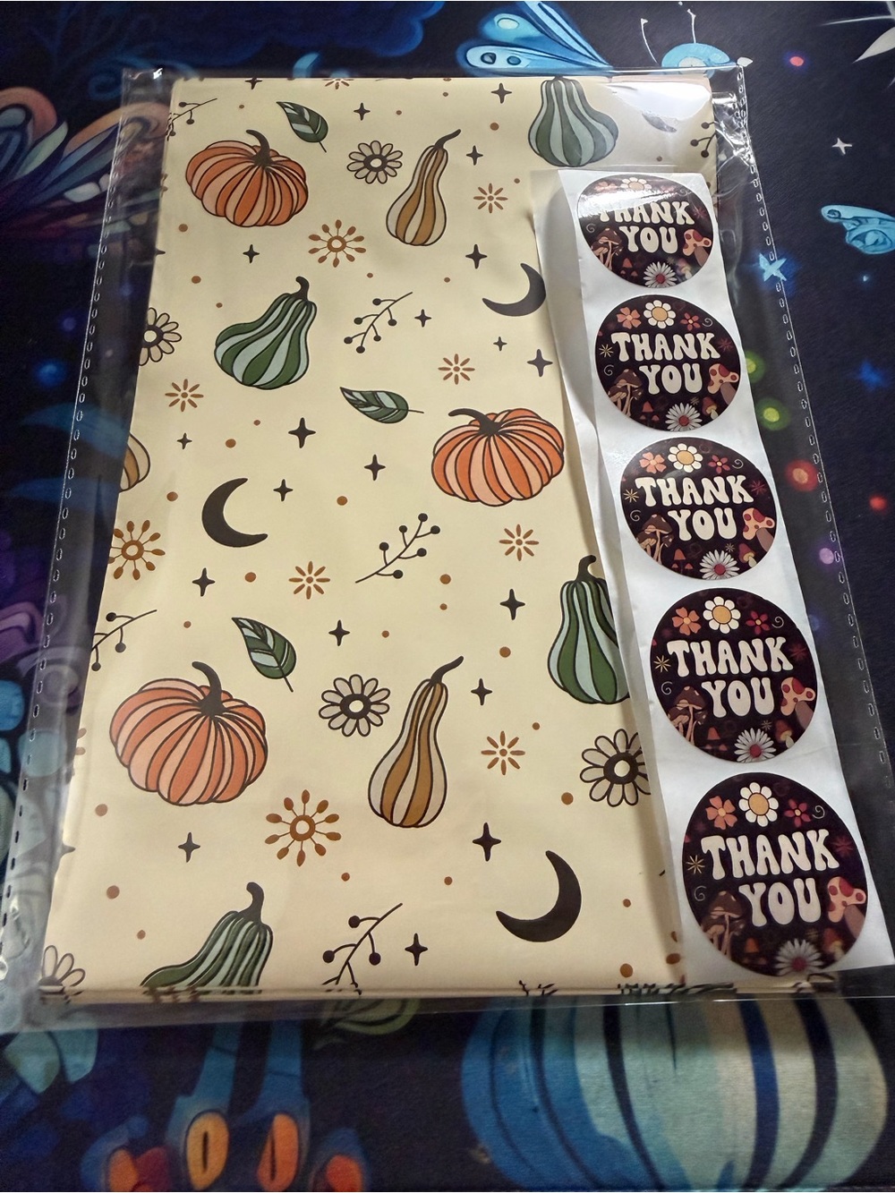 🍂 Fall Pumpkin Packaging Bundle – 15 Pack + Thank You Stickers 6x9